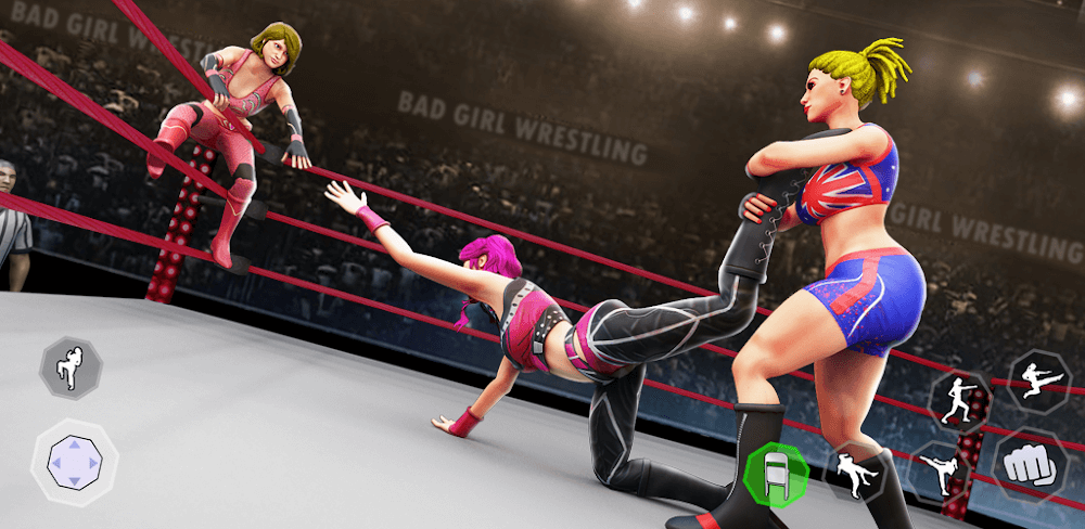 Cover Image of Bad Girls Wrestling Game v3.7 MOD APK (Unlock Character, High Gold)