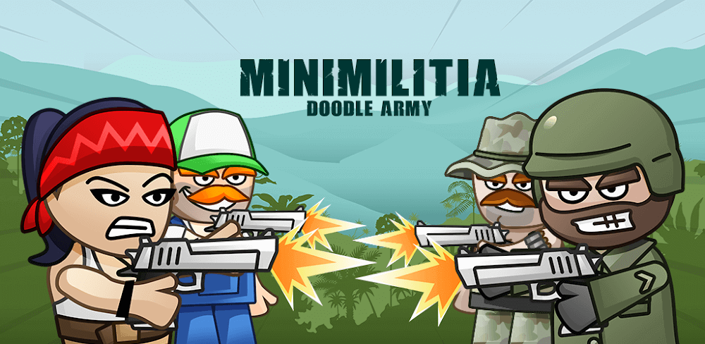 Cover Image of Mini Militia v5.6.0 MOD APK (Level 9999, Unlock Outfits, MegaMod)