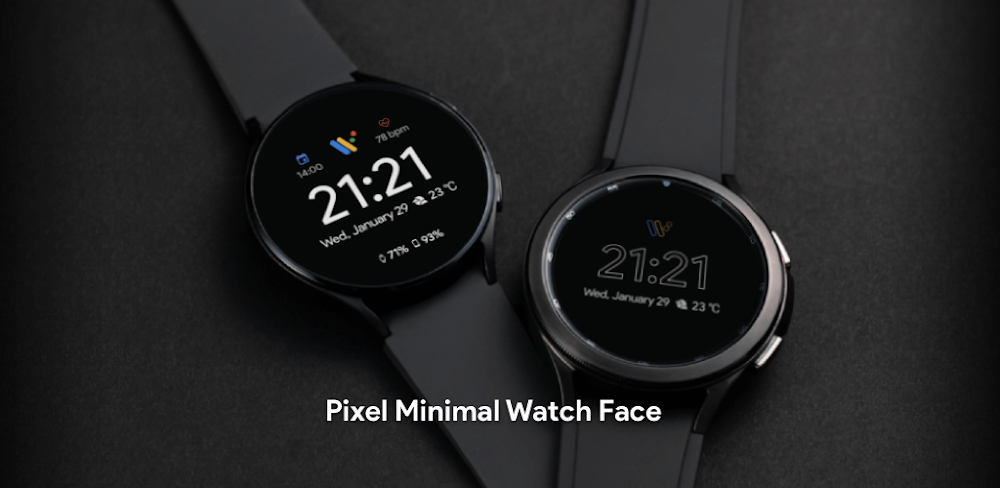 Cover Image of Pixel Minimal Watch Face v2.6.0 MOD APK (Premium Unlocked)