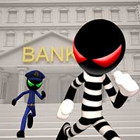 Cover Image of Stickman Bank Robbery Escape 1.1 Apk Mod Money Android