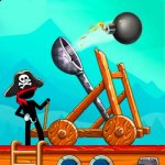 Cover Image of The Catapult: Castle Clash with Stickman Pirates v1.6.8 MOD APK (Unlimited Money)